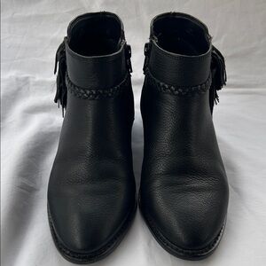 Gianni Bini Black Ankle Booties with Tassel Detail